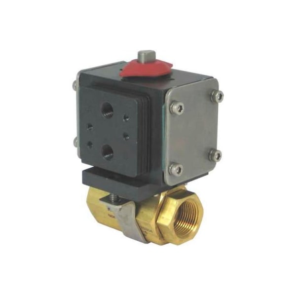 Gemini Valve Gemini Valve Brass Ball Valve W/500 Series Double-Acting Pneumatic Actuator, 1/2" 1/2 86M-1-RT-6-A512D-PMK-2-A510 - main